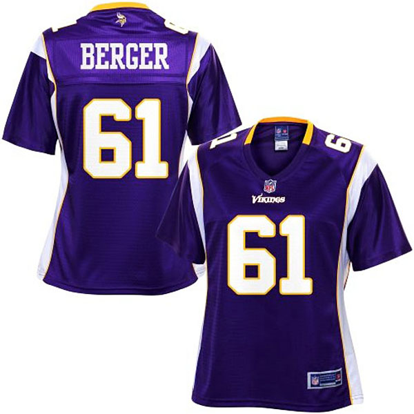 Pro Line Women's Minnesota Vikings #61 Joe Berger Team Color Jersey