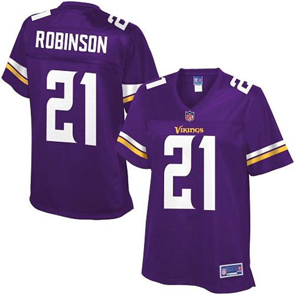 Pro Line Women's Minnesota Vikings #21 Josh Robinson Team Color Jersey - Purple