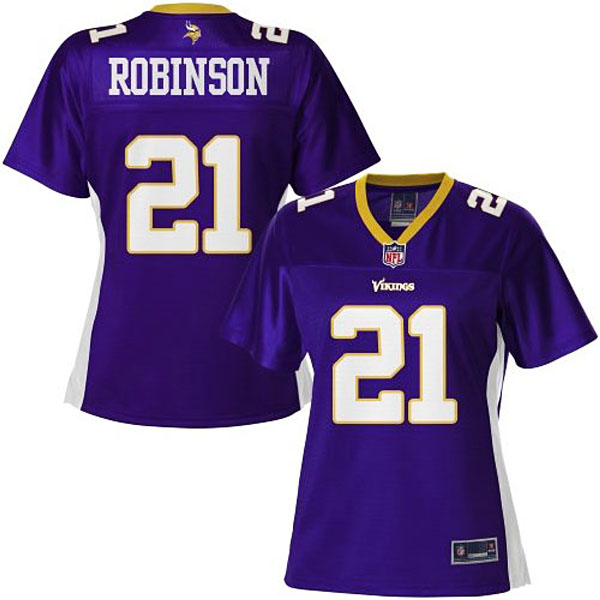 Pro Line Women's Minnesota Vikings #21 Josh Robinson Team Color Jersey