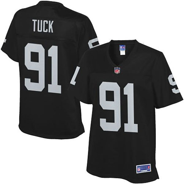 Pro Line Women's Oakland Raiders #91 Justin Tuck Team Color Jersey