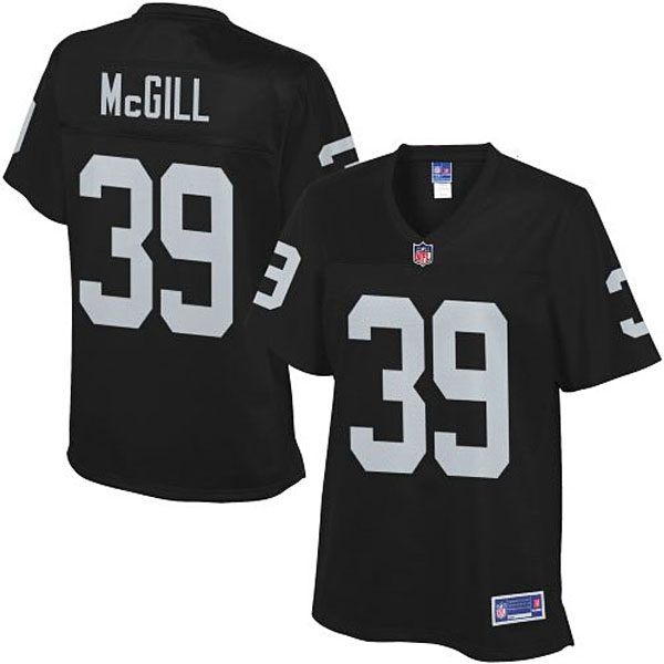 Pro Line Womens Oakland Raiders #39 Keith McGill Team Color Jersey