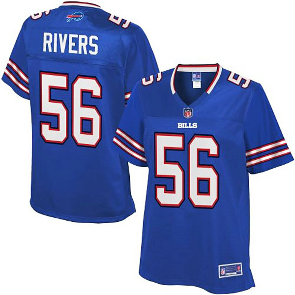 Pro Line Womens Buffalo Bills #56 Keith Rivers Team Color Jersey