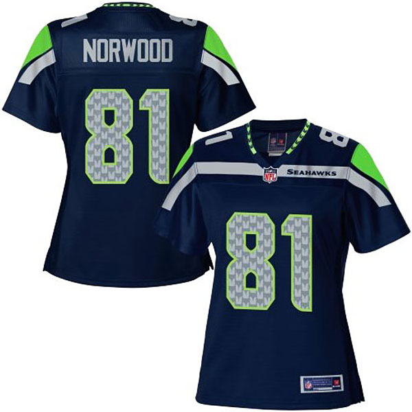 Pro Line Women's Seattle Seahawks #81 Kevin Norwood Team Color Game Jersey