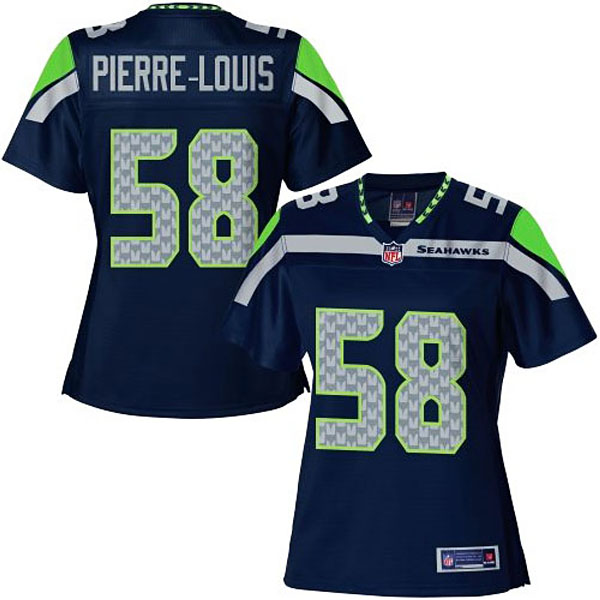 Pro Line Women's Seattle Seahawks #58 Kevin Pierre-Louis Team Color Game Jersey