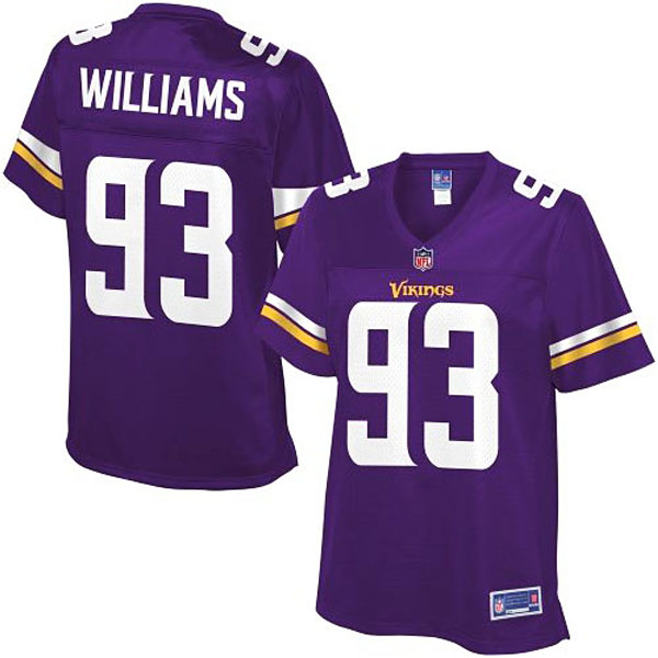 Pro Line Women's Minnesota Vikings #93 Kevin Williams Team Color Jersey - Purple