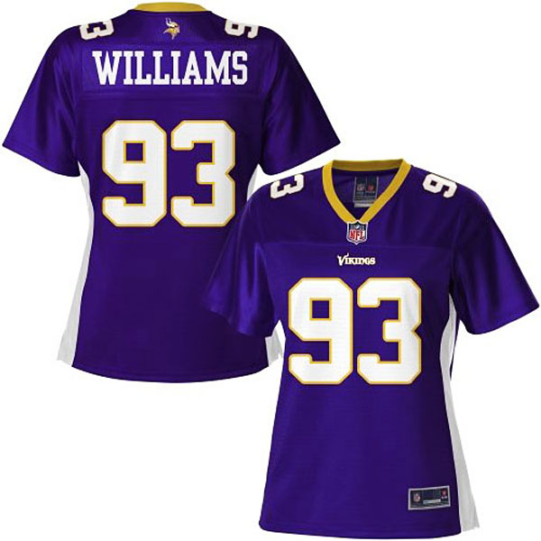 Pro Line Women's Minnesota Vikings #93 Kevin Williams Team Color Jersey