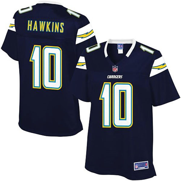 Pro Line Women's San Diego Chargers #10 Lavelle Hawkins Team Color Jersey