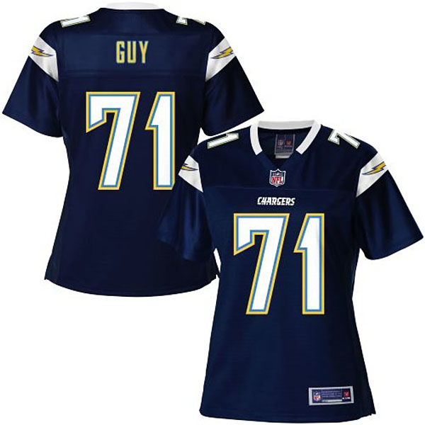 Pro Line Women's San Diego Chargers #71 Lawrence Guy Team Color Jersey