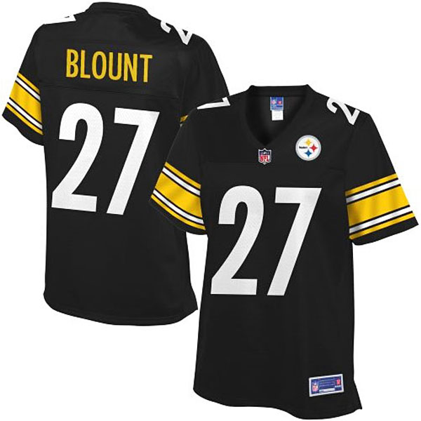 Pro Line Women's Pittsburgh Steelers #27 LeGarrette Blount Team Color Jersey-Black