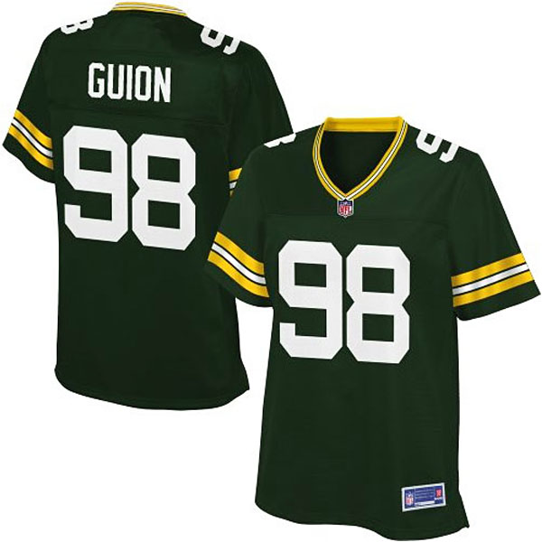 Pro Line Womens Green Bay Packers #98 Letroy Guion Team Color Jersey