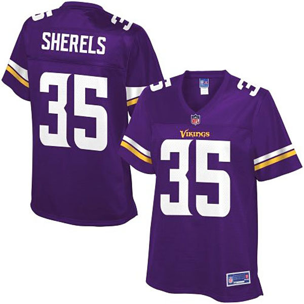 Pro Line Women's Minnesota Vikings #35 Marcus Sherels Team Color Jersey - Purple