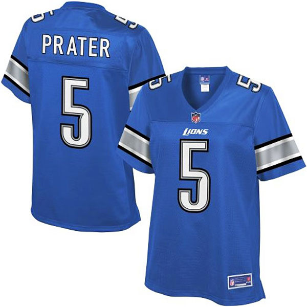 Pro Line Womens Detroit Lions #5 Matt Prater Team Color Jersey