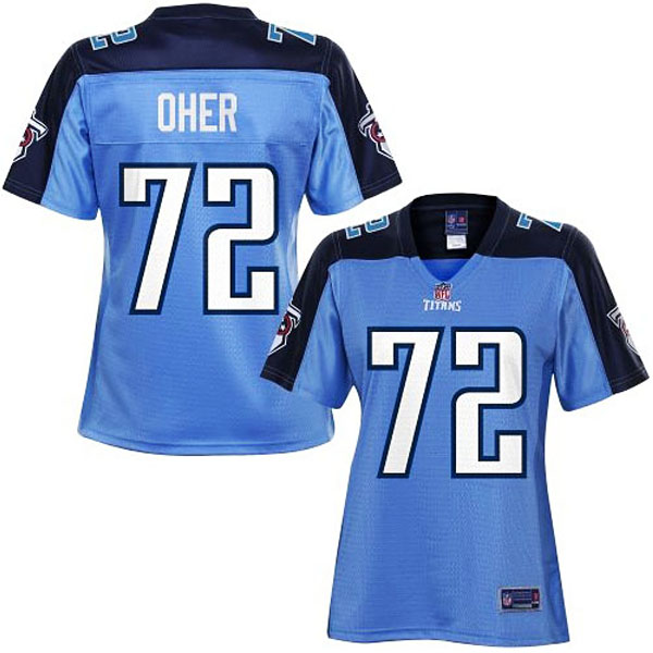 Pro Line Women's Tennessee Titans #72 Michael Oher Team Color Jersey