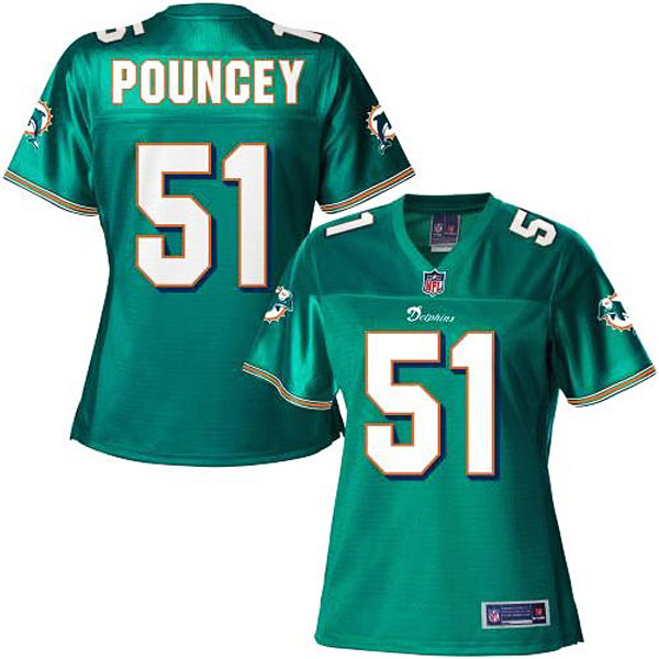 Pro Line Women's Miami Dolphins #51 Mike Pouncey Team Color Jersey