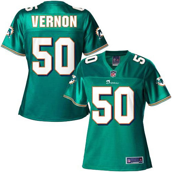 Pro Line Women's Miami Dolphins #50 Olivier Vernon Team Color Jersey