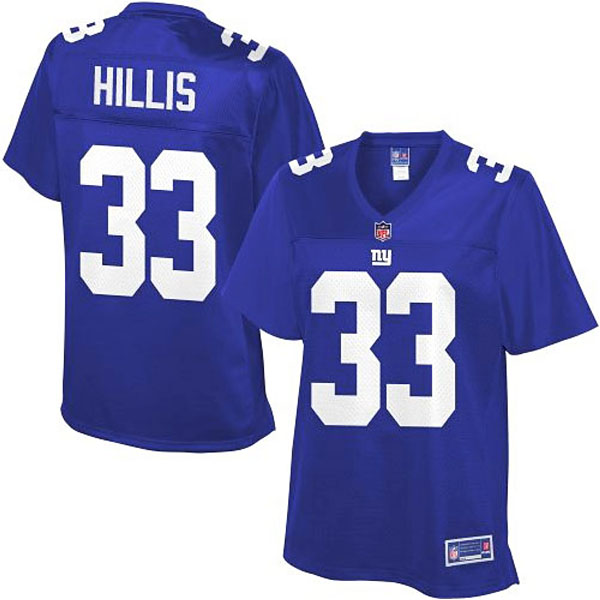 Pro Line Women's New York Giants #33 Peyton Hillis Team Color Jersey