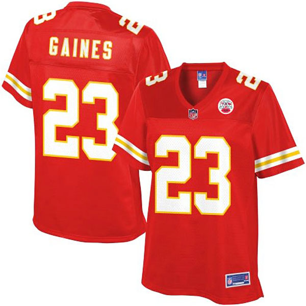 Pro Line Womens Kansas City Chiefs #23 Phillip Gaines Team Color Jersey