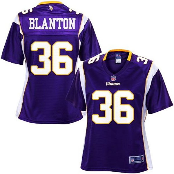 Pro Line Women's Minnesota Vikings #36 Robert Blanton Team Color Jersey