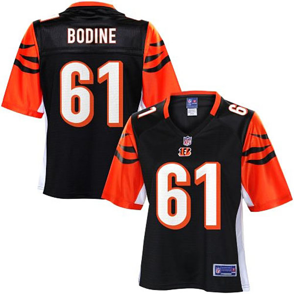 Pro Line Womens Cincinnati Bengals #61 Russell Bodine Team Color Jersey