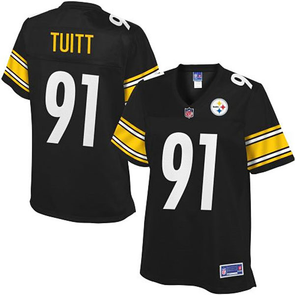 Pro Line Womens Pittsburgh Steelers #91 Stephon Tuitt Team Color Jersey