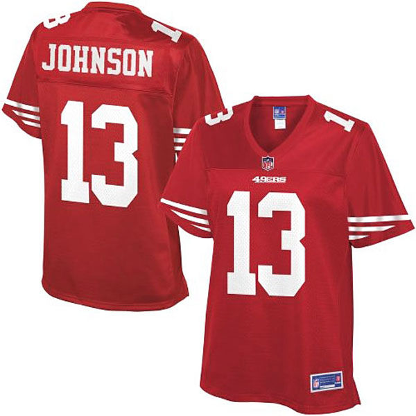 Pro Line Women's San Francisco 49ers #13 Steve Johnson Team Color Game Jersey