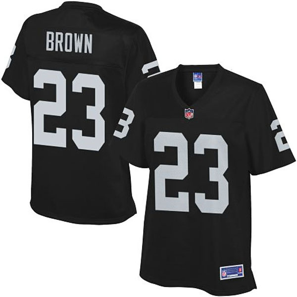 Pro Line Womens Oakland Raiders #23 Tarell Brown Team Color Jersey