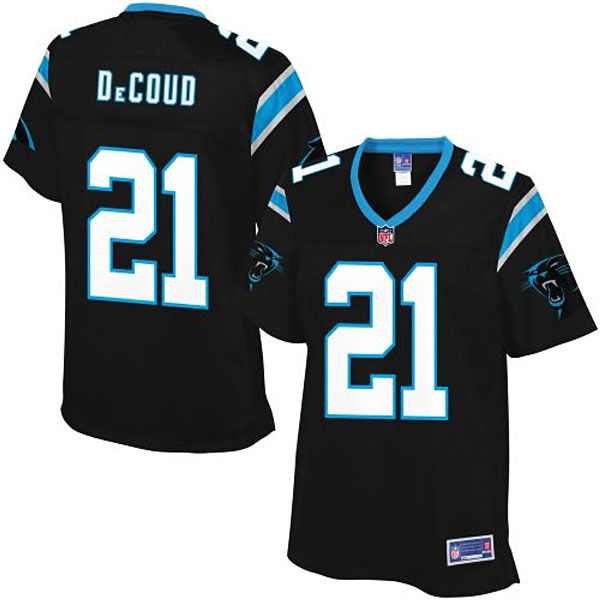 Pro Line Womens Carolina Panthers #21 Thomas DeCoud Team Color Jersey