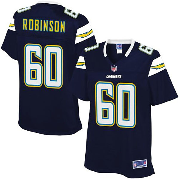 Pro Line Womens San Diego Chargers #60 Trevor Robinson Team Color Jersey