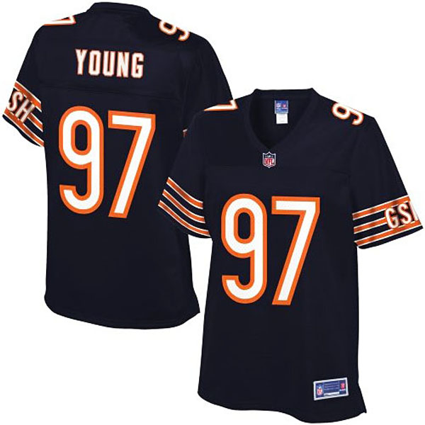 Pro Line Womens Chicago Bears #97 Willie Young Team Color Jersey