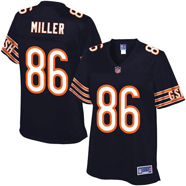 Pro Line Womens Chicago Bears #86 Zach Miller Team Color Jersey