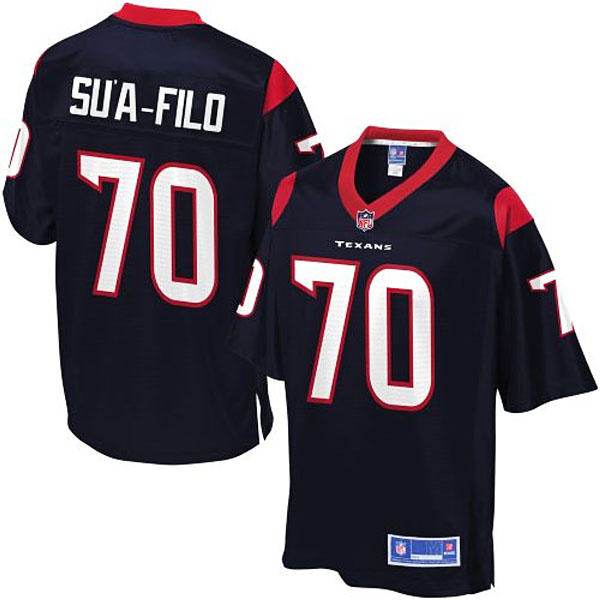 Pro Line Mens Houston Texans #70 Xavier Su'a-Filo Team Color Jersey