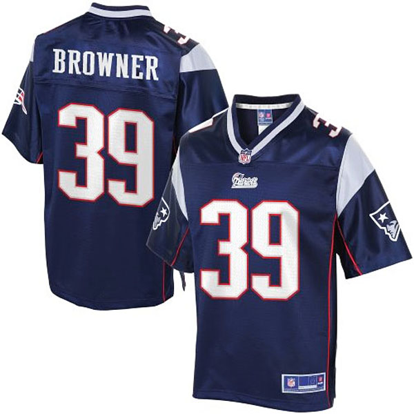 Pro Line Youth New England Patriots #39 Brandon Browner Navy Blue Jersey