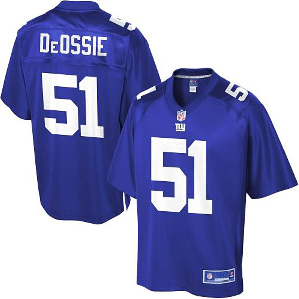 Pro Line Men's New York Giants #51 Zak DeOssie Team Color Jersey