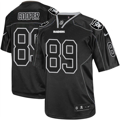 Men's Oakland Raiders #89 Amari Cooper Black Lights Out Jersey