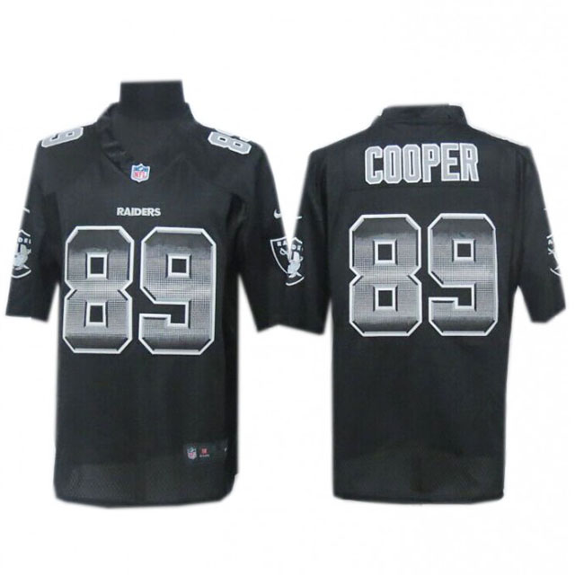 2015 New Nike Oakland Raiders #89 Amari Cooper Limited Black Strobe Jersey