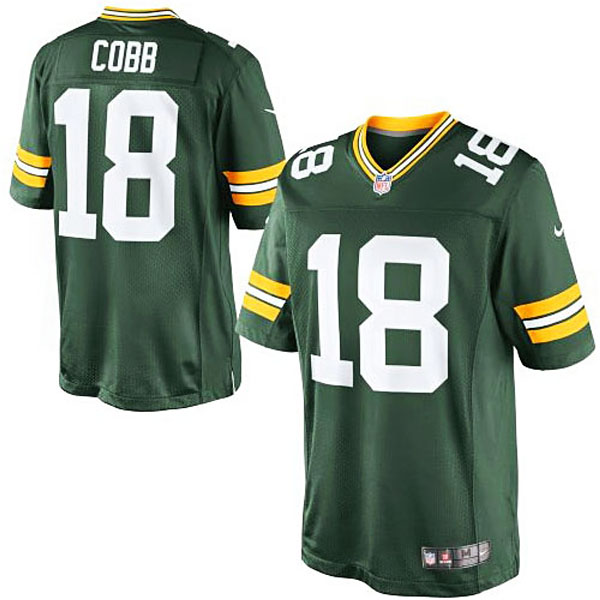 Men's Green Bay Packers #18 Randall Cobb Nike Green Team Color Limited Jersey