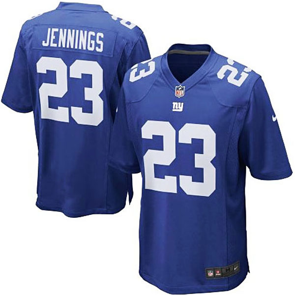 Mens New York Giants #23 Rashad Jennings Nike Royal Blue Game Jersey