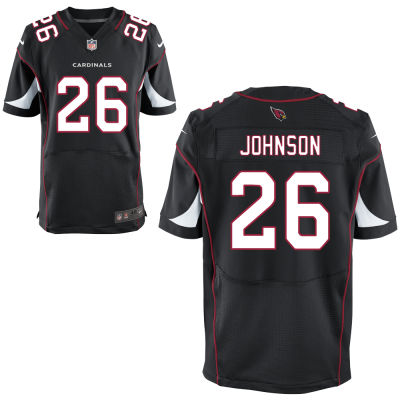 Mens Arizona Cardinals#26 Rashad Johnson Nike Black Elite Jersey