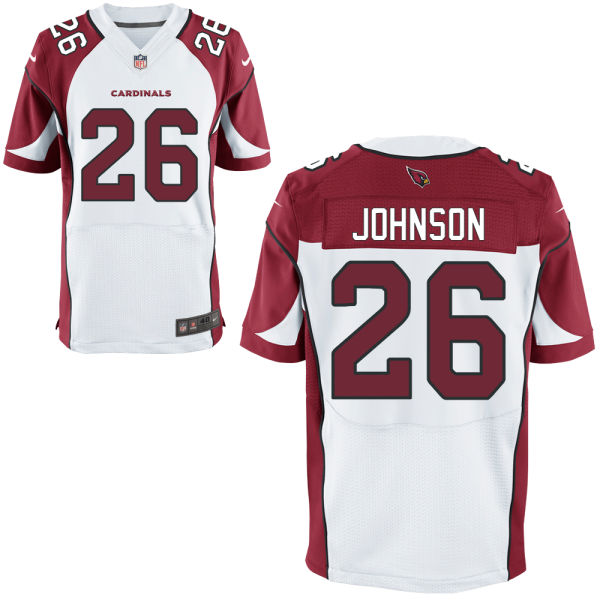 Mens Arizona Cardinals#26 Rashad Johnson Nike White Elite Jersey