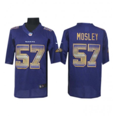 Baltimore Ravens #57 C.J. Mosley Pro Line Purple Fashion Strobe Jersey