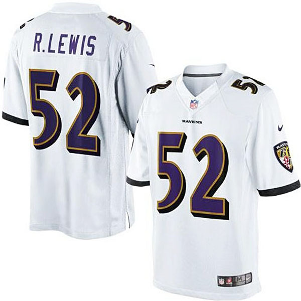 Mens Baltimore Ravens #52 Ray Lewis Nike White Limited Jersey