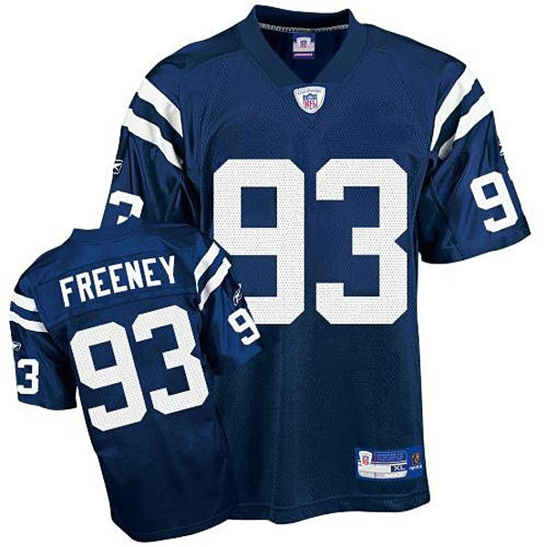 Reebok NFL Equipment Indianapolis Colts #93 #93 Dwight Freeney Royal Blue Youth Replica Football Jersey