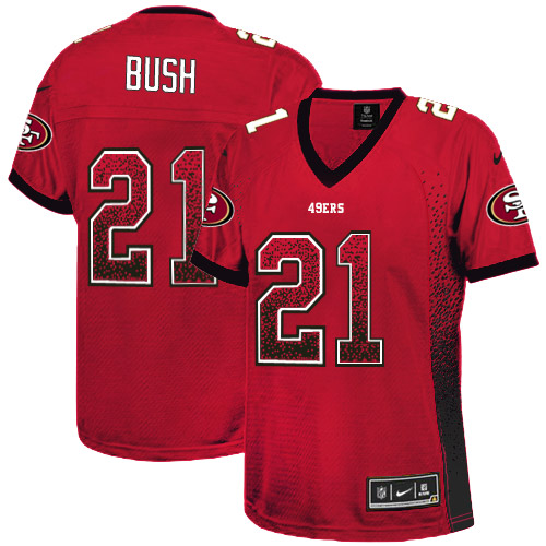 Men's San Francisco 49ers #21 Reggie Bush Nike Red Drift Fashion Jersey