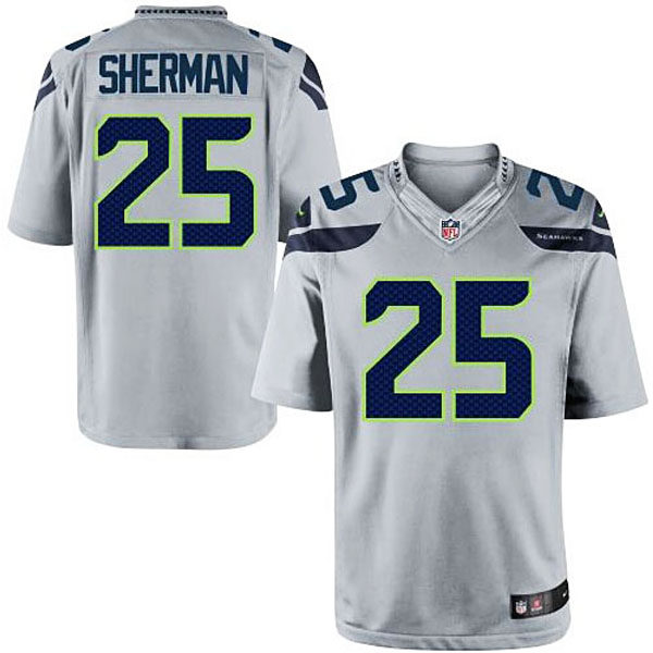 Men's Seattle Seahawks #25 Richard Sherman Nike Gray Alternate Limited Jersey