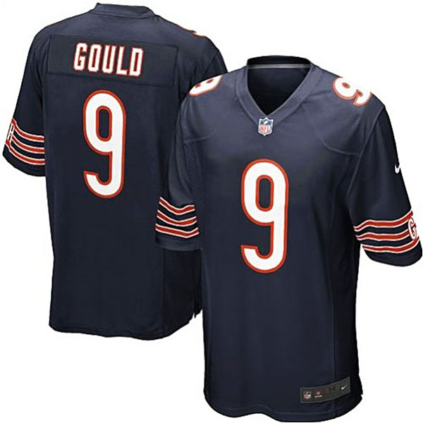 Mens Chicago Bears #9 Robbie Gould Nike Navy Blue Game Jersey