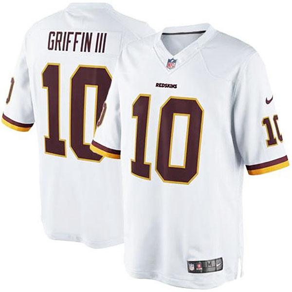 Men's Washington Redskins #10 Robert Griffin III Nike White Limited Jersey