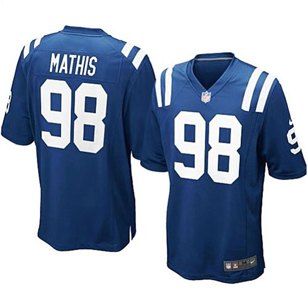 Mens Indianapolis Colts #98 Robert Mathis Nike Royal Blue Game Jersey