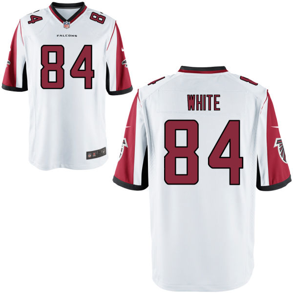 Mens Atlanta Falcons #84 Roddy White Nike White Game Jersey