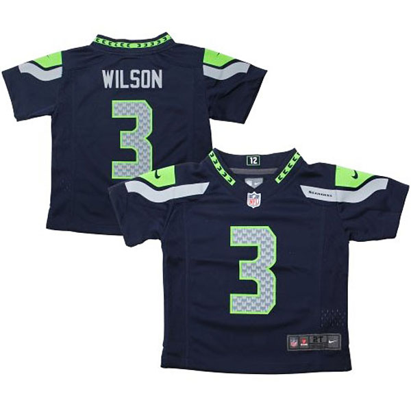 Nike Russell Wilson Seattle Seahawks #3 Toddler Game Jersey-College Navy