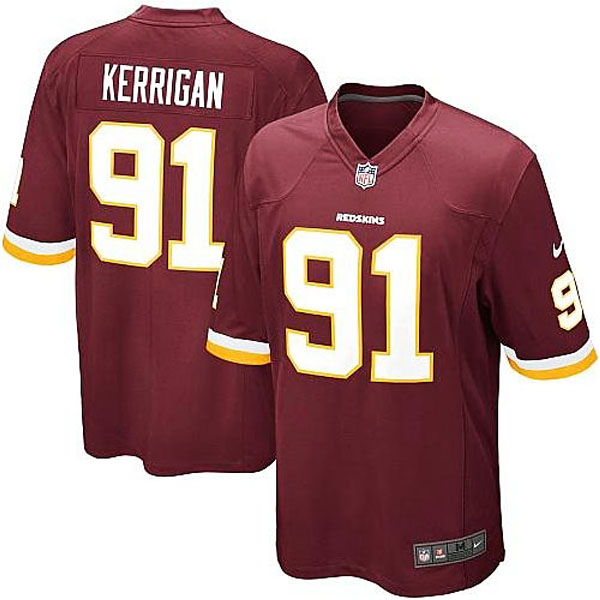 Mens Washington Redskins #91 Ryan Kerrigan Nike Burgundy Game Jersey